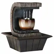 ORE International K323 Indoor Meditation Table Fountain with LED Light 9-3/4-...