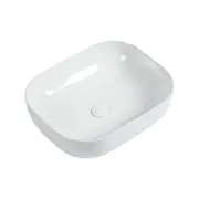 MELENI Glossy White Above Counter Basin