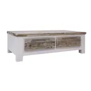 Homestead 2 Drawer Coffee Table - White/Wood