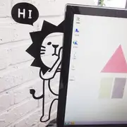 Computer Monitor Memo Board Left Cow - One Size