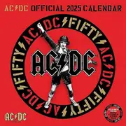 AC/DC 2025 Square Wall Calendar Red/Black/Gold One Size