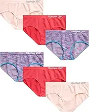 [Reebok] Girls’ Underwear - Seamless Hipster Briefs (6 Pack)