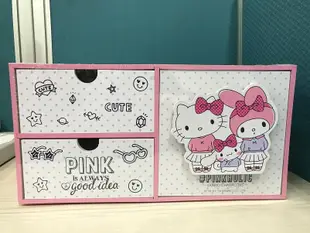 【正版授權】 木製三抽收納櫃Hello Kitty 凱蒂貓 美樂蒂 大耳狗 綜合直式橫式 (3.9折)
