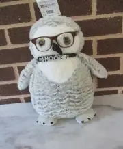 Build a Bear Workshop Snow Owl Plush 13" Hoot Name Rhinestone Collar-Glasses