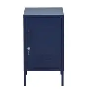 Artiss Bedside Table Metal Cabinet - Blue