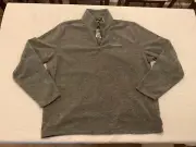NWT Eddie Bauer Fleece Quarter-Zip Gray Pullover Mens XL