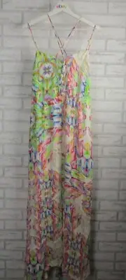 Cooper St women's someday maxi dress mulicoloured 14 slit sides strappy sleeve