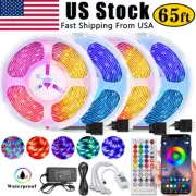 5M-20m LED Strip Lights 50ft RGB 5050 Music Sync Bluetooth APP Remote Lights New