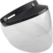 WANCAR Standard 3-Snap Button Universal Visor for Open Face Motorcycle Helmet Wind Shield Flip Up Down(Clear)