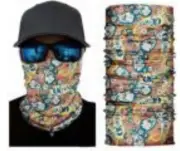 Neck Gaiter Face Mask Fishing Sun Headwear Protection Floral Pattern