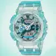 【CASIO 卡西歐】G-SHOCK WOMEN 科幻虛擬 雙顯腕錶 母親節 禮物(GMA-S110VW-2A)