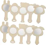 Totority 10pcs Small Wooden Mirror Hand Held Mirror Magnifying Mirror Kits Make up Mirror Tiny Mirror LED Large Hand Mirror Small Mirror Light up Mirror Travel Mirror Acrylic