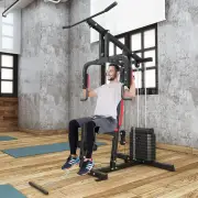 CostwayErgonomic Workout Equipment with Pulley, Arm and Leg Developer for Total Body Training