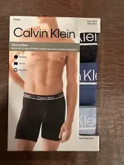Calvin Klein Men's Microfiber Boxer Briefs - Size Large Multi Color Pack of 3