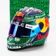 2024 Casco Helmet Worn by Sergio Perez #11 Miami GP in 1:2 scale by Bell