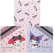 Marushin 3065017200 Lunch Cloth, Set of 3, Absorbent, Quick-Drying, Antibacterial and Odor Resistant, My Melody, Luxury Ribbon, Kindergarten, School Entrance Preparation, Kindergarten, Elementary