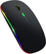 Wireless Mouse Bluetooth 5.1 Rechargeable LED Silent Mouse USB Optical Ergonomic Gaming 2.4G Wireless Backlite, 500245534