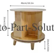 Small Rotating Bookshelf with Legs 360 Rotating Display Rack for Home