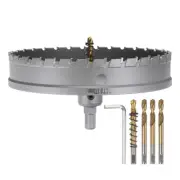 Carbide Hole Saw Set 172mm (6-11/16") Metal Cutter with 5pcs Center Drill Bits