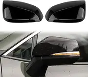 Glossy Black Direct Replacement Mirror Cover for 2019-2024 Toyota RAV4 XLE XSE and Limited Hybrid with Turn Signal Light Model, Directly Replace Style, Not Sticker Style