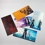 Final Fantasy VII Series cartes postales Metallic Large Set (5)