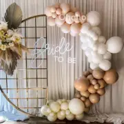 White Beige Balloon Garland Arch Kit Bride to Be Baby Shower Birthday Wedding