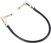 YDuupxe 6.35mm Guitar Effect Cable Guitar Pedal Cord Patch Cable for Bass Metal Core Right Angle Plug Patch Pedal Cord