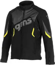 GMS Arrow Motorcycle Softshell Jacket, black-yellow, Size XL for Men Black Yellow