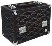 Make Me Over 4 Tray Train Case Cosmetic Storage Case & Organizer Black Lace 3...