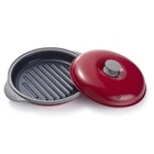 MACONEE Microwave Grill Pan | Microwave Griller, Griddle & Crisper Pan with L...