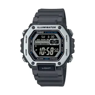 【CASIO】百米防水十年電池數位錶-MWD-110H-8B