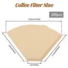 200Pcs Cone Coffee Filters Strong Penetration Coffee Filter Paper for 8-12._ TWS