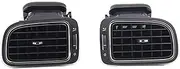 Car Central Dashboard Compatible for VW Polo 2011-2013 AC Air Outlet Chrome Vent(Matte Black B LR)
