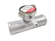 35mm 1.37" Aluminum Inline Radiator Hose Filler Neck W/16Psi Cap 90 Degrees