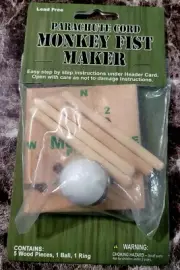 Parachute Cord Monkey Fist Maker W/Instruction Card