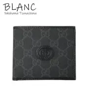 Gucci Interlocking G Bifold Billfold Wallet Gg Supreme Leather 671652 Gray Black