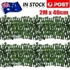 2M Trellis Artificial Plant Leaf Fence Wall Expanding Garden Green Leaf Hedge AU