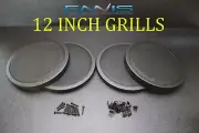 (4) 12 INCH STEEL SPEAKER SUB SUBWOOFER GRILL FINE MESH W/ CLIPS SCREWS GT-12