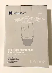 Knox Gear Blue Yeti Nano Microphone Shock Mount (Black) NEW IN BOX