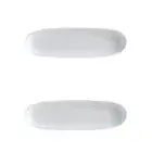 2x Maxwell & Williams White Basics Oblong Platter Serving Dish 30x9cm Porcelain