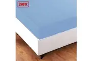 Crisp Polyester Cotton Fitted Sheet Spring Blue by Jason