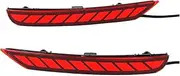 TDTAPN 2pcs Tail Bumper Driving Lighting Compatible for Subaru Forester 2008-2018 Red LED Rear Bumper Tail Lights Stop Brake Turning Lamp
