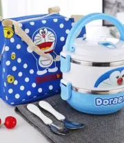 Doraemon C cute cartoon student children's heat insulation 2 double-layer
