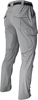 [WENRONSTA] Men's Hiking Work Cargo Pants Quick-Dry Lightweight Waterproof 6 Pockets Outdoor Mountain Fishing Camping Pants