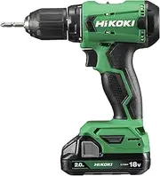 [HIKOKI] DS18DA Cordless Drill (18 V, Li-Ion, 50 Nm, 20-Level Torque Adjustment, LED, in Transport Case, Includes 2 x 2.0 Ah Battery and Charger)