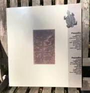 Unused photo scrap book Wedding album Panodia luxurious canvas w leather inlay