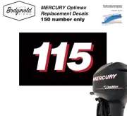 Mercury Optimax 115hp outboard decals 2008 Onwards 115 NUMBER ONLY