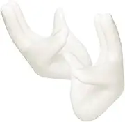MOTHNUR 2Pcs Hand Shaped Ceramic Egg Cup Holders Decorative Breakfast Egg Holders Unique Kitchen Supplies for Housewarming Easy to Clean