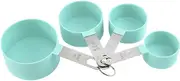 Wharick 4Pcs/Set Baking Measuring Spoon Measure Liquids Easy to Clean Comfortable Grip Baking Measuring Spoon Cup Restaurant Accessories Green Small