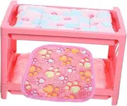 LIGHTAOTAO 1Set Double Multi Function Hamster Bed Comfortable Guinea Pig Nest with Soft Mats Blankets for Small Animals Chinchilla Ferret and More Easy to Clean Pet Bunk Bed